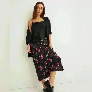The Layton Midi Slip Skirt in Floral Cupro-Blend Size 10 Sold out on website